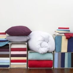 Non Iron Plain Dye White Fitted Valance Sheet -Home Luxe Studio 1000000604 alt02