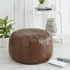 Moroccan Stitched Pouffe 11 Moroccan Stitched Pouffe -Home Luxe Studio 1000007167 alt01