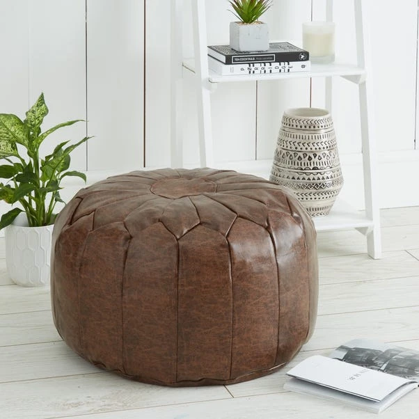 Moroccan Stitched Pouffe 6 Moroccan Stitched Pouffe - Image 4
