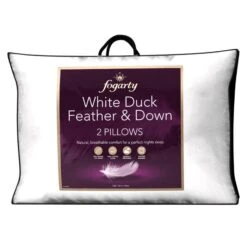 Fogarty Pack Of 2 Duck Feather & Down Back Sleeper Pillows 9 Fogarty Pack Of 2 Duck Feather & Down Back Sleeper Pillows -Home Luxe Studio 1000047410 alt03