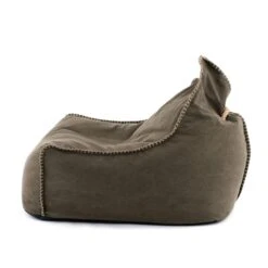 Khaki Canvas Bean Bag Chair 6 Khaki Canvas Bean Bag Chair -Home Luxe Studio 1000050787 alt02