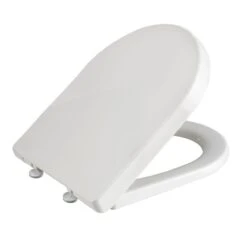 Thermoplast White Soft Close D Shape Toilet Seat 10 Thermoplast White Soft Close D Shape Toilet Seat -Home Luxe Studio 1000095419 alt03