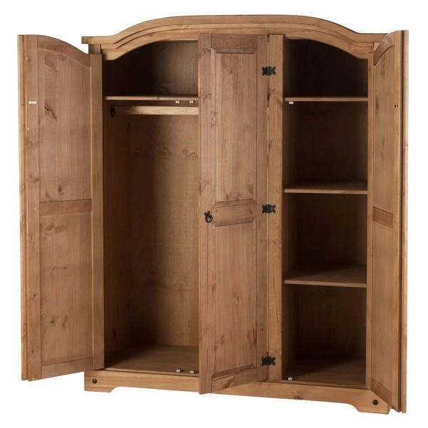Corona Triple Wardrobe, Pine 7 Corona Triple Wardrobe, Pine - Image 5