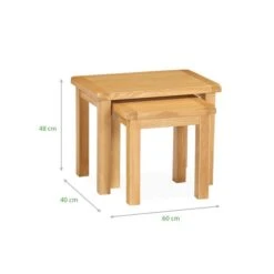 Sherbourne Nest Of Tables, Oak -Home Luxe Studio 1000106957 alt05