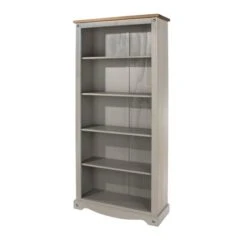 Corona Tall Bookcase, Grey 7 Corona Tall Bookcase, Grey -Home Luxe Studio 1000108038 alt02