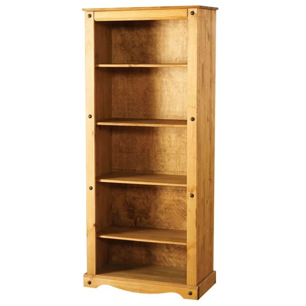 Corona Tall Bookcase, Pine 4 Corona Tall Bookcase, Pine - Image 2