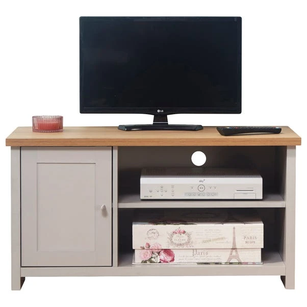 Lancaster Compact TV Unit, Grey And Oak For TVs Up To 42" 9 Lancaster Compact TV Unit, Grey And Oak For TVs Up To 42" - Image 7