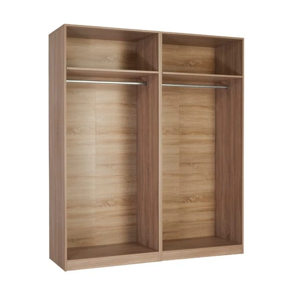 Harmony Holborn 4 Door Wardrobe, Natural & Mirrored 4 Harmony Holborn 4 Door Wardrobe, Natural & Mirrored - Image 2