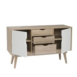 Scandi 3 Drawer White Sideboard 10 Scandi 3 Drawer White Sideboard -Home Luxe Studio 1000125437 alt02