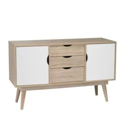 Scandi 3 Drawer White Sideboard 11 Scandi 3 Drawer White Sideboard -Home Luxe Studio 1000125437 alt03