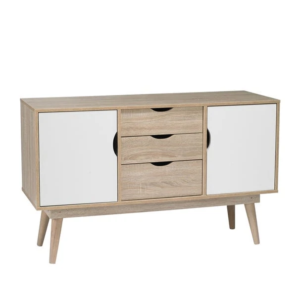 Scandi 3 Drawer White Sideboard 6 Scandi 3 Drawer White Sideboard - Image 4