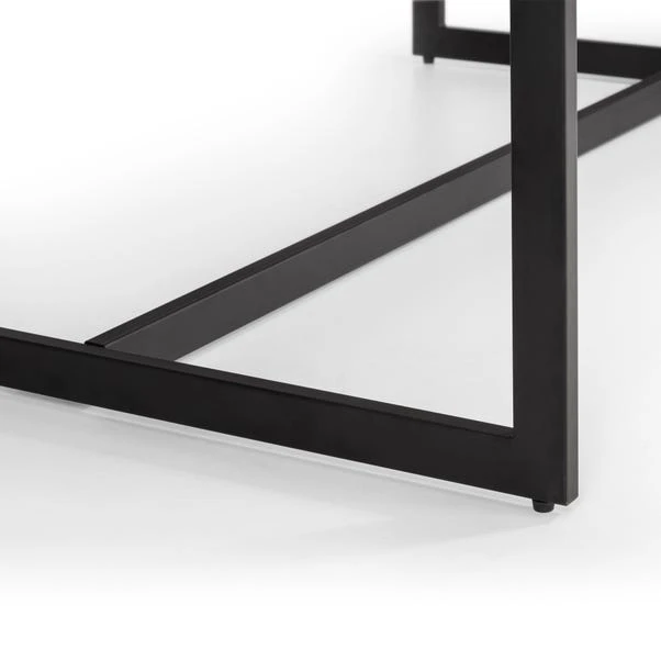 Tribeca 4 Seater Rectangular Dining Table With 2 Benches, Black 8 Tribeca 4 Seater Rectangular Dining Table With 2 Benches, Black - Image 6