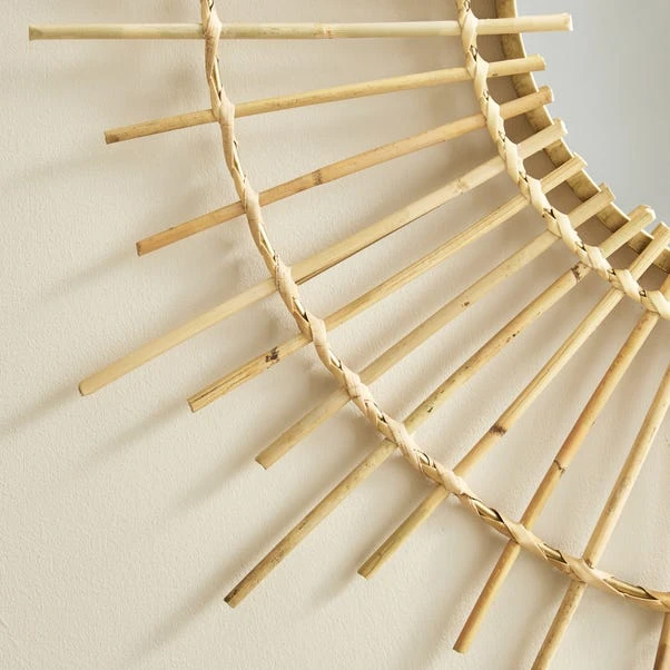 Bamboo Round Wall Mirror 4 Bamboo Round Wall Mirror - Image 2