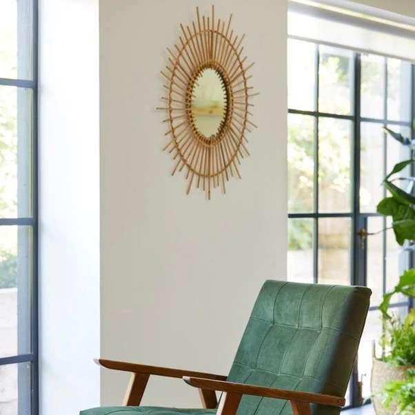 Bamboo Round Wall Mirror 5 Bamboo Round Wall Mirror - Image 3