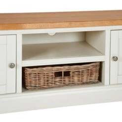 Compton Ivory Wide TV Unit With Baskets For TVs Up To 60" 14 Compton Ivory Wide TV Unit With Baskets For TVs Up To 60" -Home Luxe Studio 1000162417 alt05