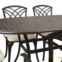 Oval 6 Seater Black And Bronze Dining Set -Home Luxe Studio 1000162668 alt04