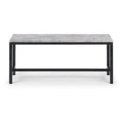 Staten 2 Seater Dining Bench, Grey, 121cm -Home Luxe Studio 1000163876 alt02