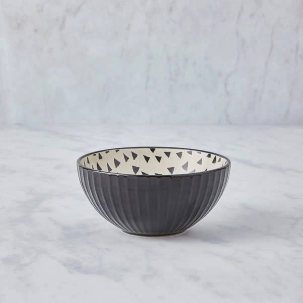 Global Black Stoneware Cereal Bowl 4 Global Black Stoneware Cereal Bowl - Image 2
