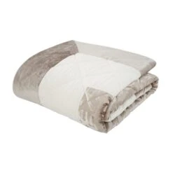 Catherine Lansfield Natural Lattice Cut Velvet Bedspread 8 Catherine Lansfield Natural Lattice Cut Velvet Bedspread -Home Luxe Studio 1000169072 alt02