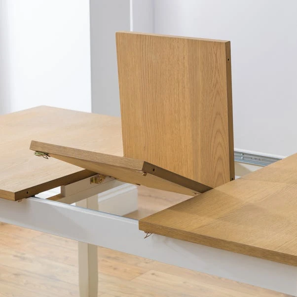 Davenport 4-6 Seater Rectangular Extendable Dining Table With 6 Chairs, Off White 4 Davenport 4-6 Seater Rectangular Extendable Dining Table With 6 Chairs, Off White - Image 2