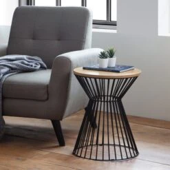 Jersey Round Wire Lamp Table 7 Jersey Round Wire Lamp Table -Home Luxe Studio 1000169333 alt01