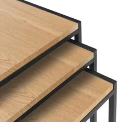 Tribeca Nest Of 3 Tables, Oak -Home Luxe Studio 1000169350 alt02