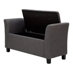 Verona Fabric Window Seat, Charcoal -Home Luxe Studio 1000170185 alt04