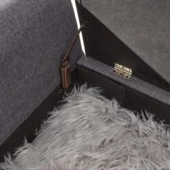 Verona Fabric Window Seat, Charcoal -Home Luxe Studio 1000170185 alt07