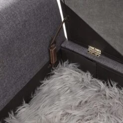 Verona Fabric Window Seat, Charcoal -Home Luxe Studio 1000170185 alt09