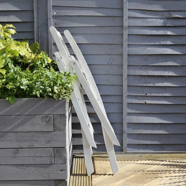 Acacia Washed Wood Bistro Set 4 Acacia Washed Wood Bistro Set - Image 2