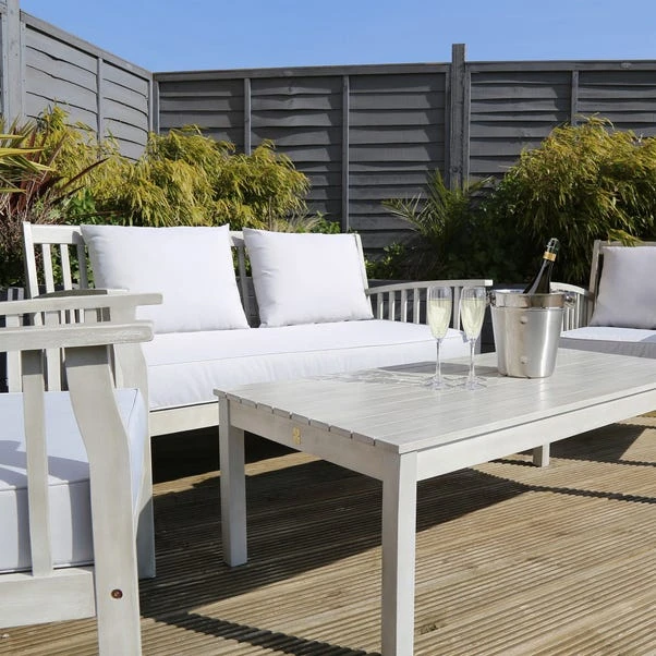 Acacia Washed Wood Lounge Set 4 Acacia Washed Wood Lounge Set - Image 2