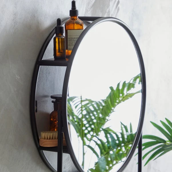 Elements Matte Black Wall Mirror With Storage 4 Elements Matte Black Wall Mirror With Storage - Image 2