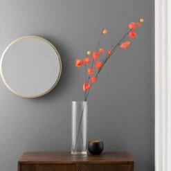 Artificial Orange Lantern Flower Stem -Home Luxe Studio 30025814