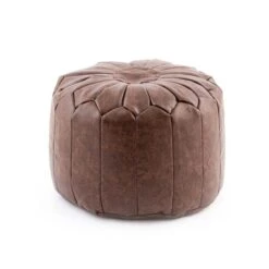 Moroccan Stitched Pouffe 9 Moroccan Stitched Pouffe -Home Luxe Studio 30065176 alt01
