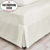 Non Iron Plain Dye Ivory Fitted Valance Sheet 2 Non Iron Plain Dye Ivory Fitted Valance Sheet -Home Luxe Studio 30145707