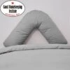 Non Iron Plain Dye Slate V-Shaped Pillowcase 1 Non Iron Plain Dye Slate V-Shaped Pillowcase -Home Luxe Studio 30168391