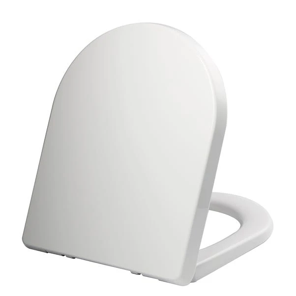 Thermoplast White Soft Close D Shape Toilet Seat 3 Thermoplast White Soft Close D Shape Toilet Seat