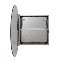 Severn Circular Stainless Steel Cabinet -Home Luxe Studio 30300619 alt02