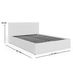 End Lift Ottoman Bed Frame, Faux Leather 39 End Lift Ottoman Bed Frame, Faux Leather -Home Luxe Studio 30311241 alt09