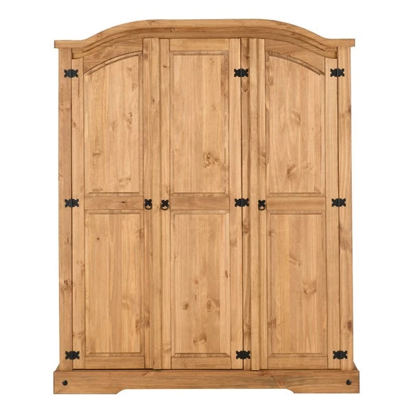 Corona Triple Wardrobe, Pine 4 Corona Triple Wardrobe, Pine - Image 2