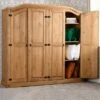 Corona 4 Door Wardrobe, Pine 1 Corona 4 Door Wardrobe, Pine -Home Luxe Studio 30359259