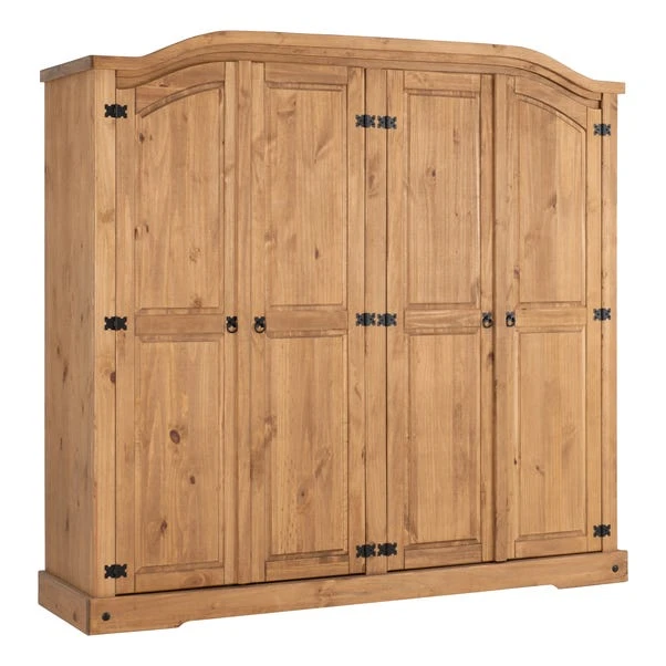 Corona 4 Door Wardrobe, Pine 4 Corona 4 Door Wardrobe, Pine - Image 2