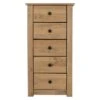 Panama 5 Drawer Chest, Pine -Home Luxe Studio 30359262