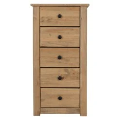 Panama 5 Drawer Chest, Pine