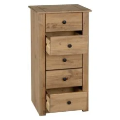 Panama 5 Drawer Chest, Pine -Home Luxe Studio 30359262 alt03