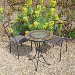 Virginia 60cm Bistro Table Set With 2 Mayfield Chairs