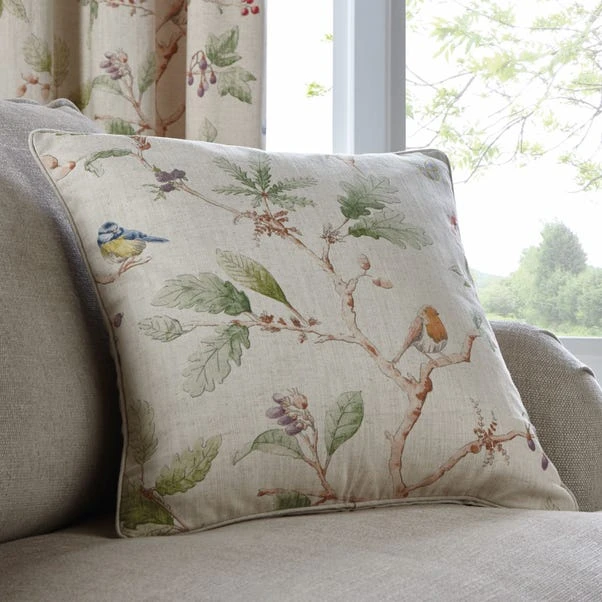 Dorma Woodland Birds Natural Cushion 4 Dorma Woodland Birds Natural Cushion - Image 2