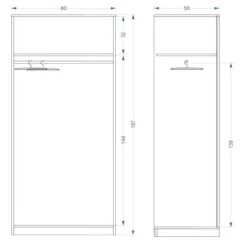 Harmony Acton Double Wardrobe, White -Home Luxe Studio 30424018 alt09