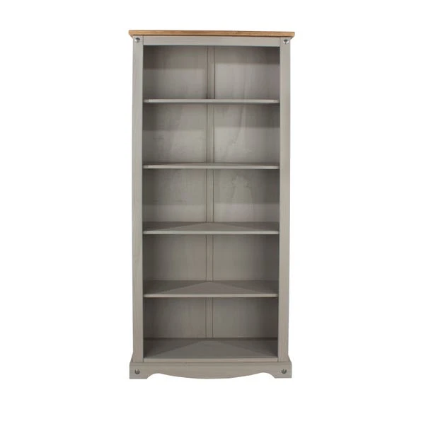 Corona Tall Bookcase, Grey 3 Corona Tall Bookcase, Grey