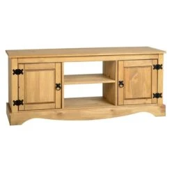 Corona 2 Door TV Unit, Pine For TVs Up To 55"
